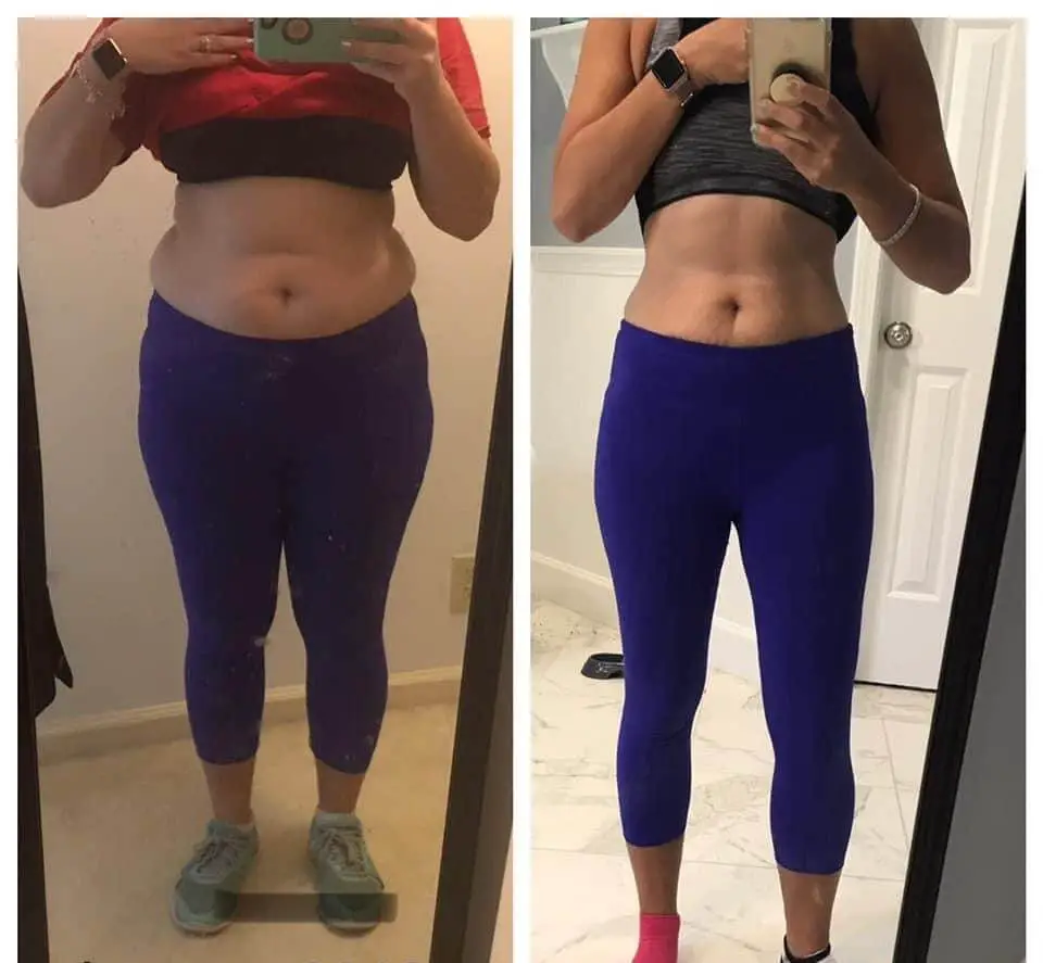 Exercise bike legs before and online after