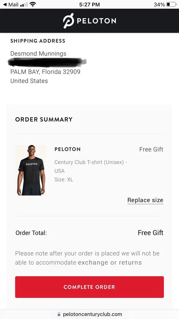 How to Get Peloton Century Shirt