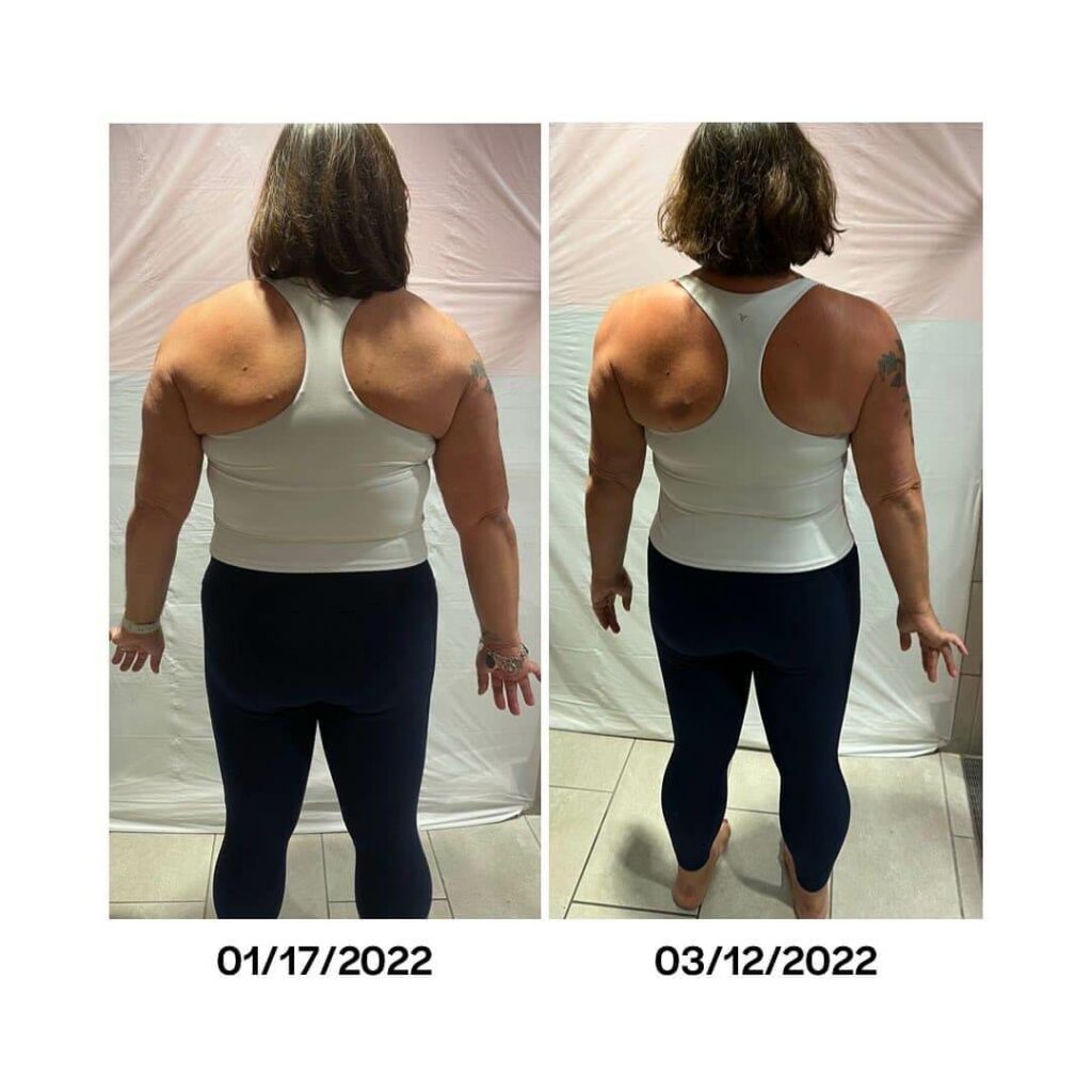 Orangetheory transformation challenge before and after Kari Berger picture 2