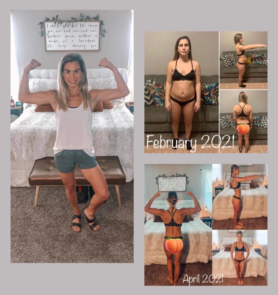 Orangetheory transformation challenge before and after picture Jillian Bockstahler