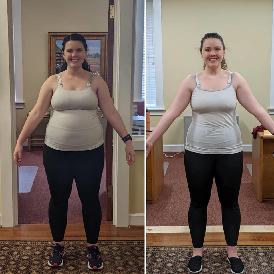 Orangetheory transformation challenge before and after picture Sarah Michelle Johnson