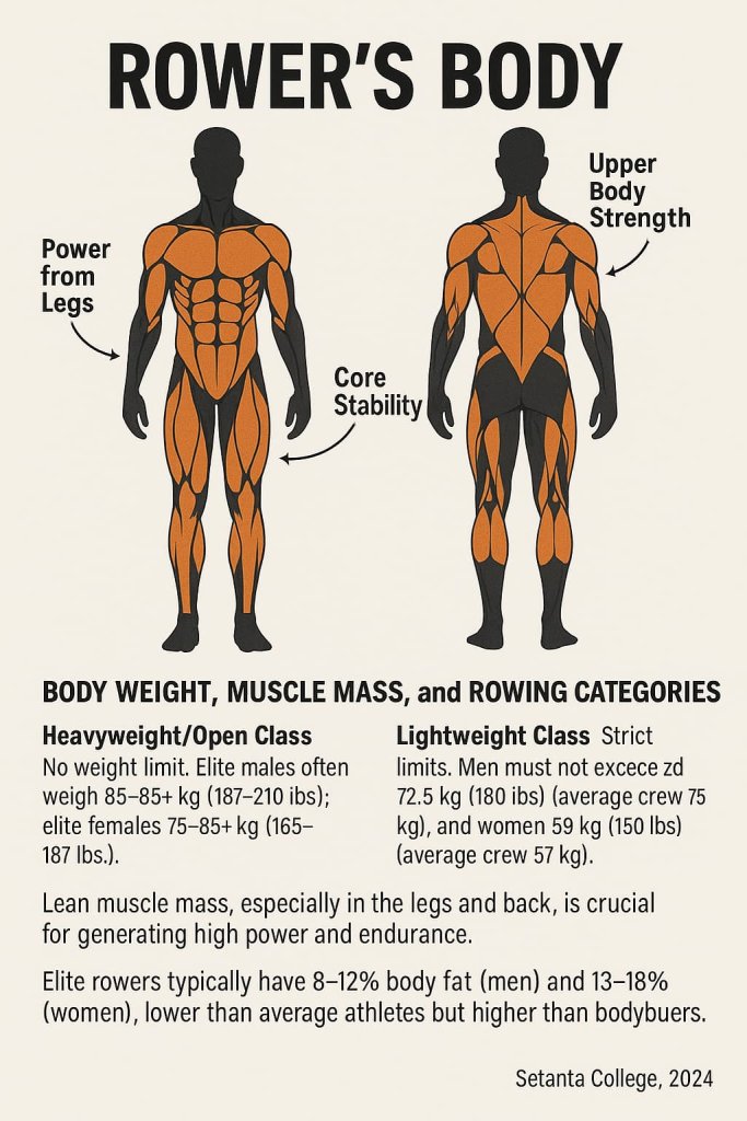 Body Weight, Muscle Mass, and Rowing Categories