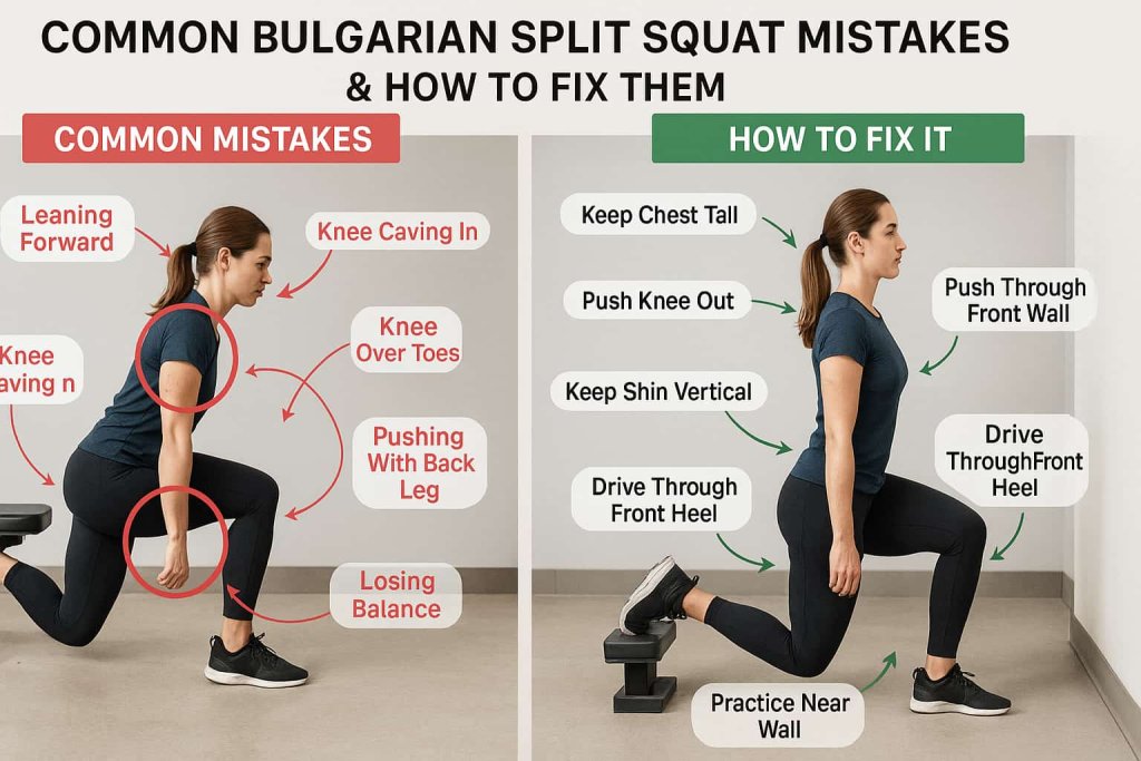 Common Mistakes and How to Fix Them of Bulgarian Split Squat