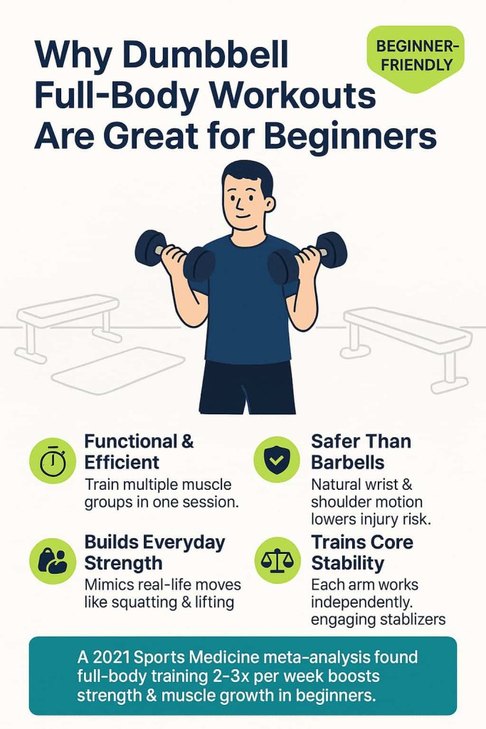 Why Dumbbell Full-Body Workouts Are Great for Beginners