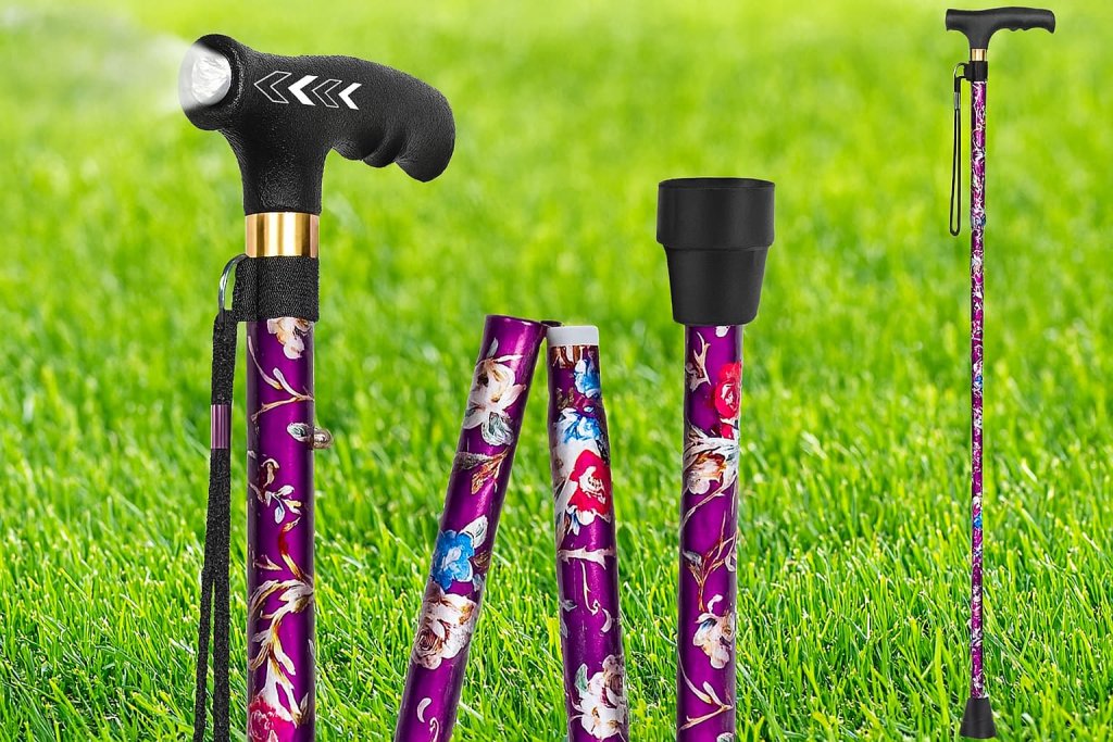 JUNRA Women’s Folding Cane with LED Light