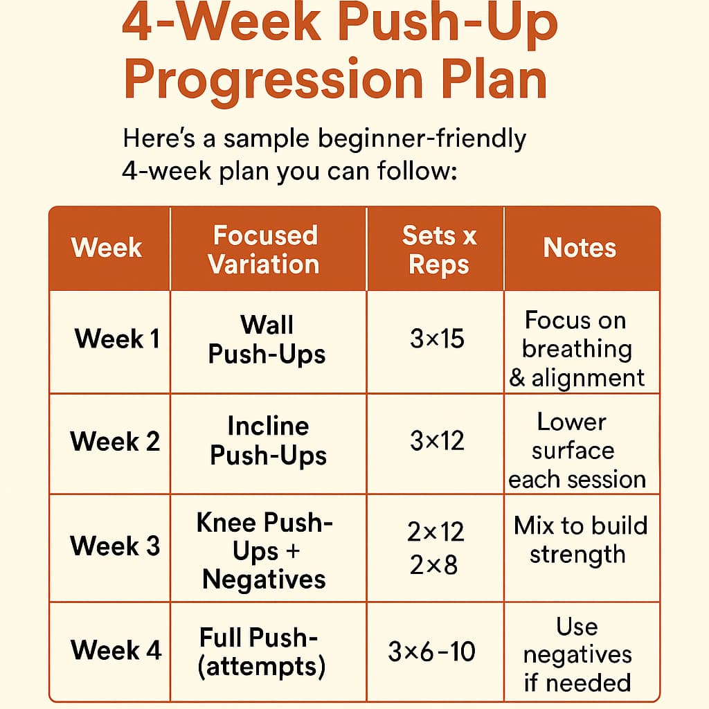 4-Week Push-Up Progression Plan