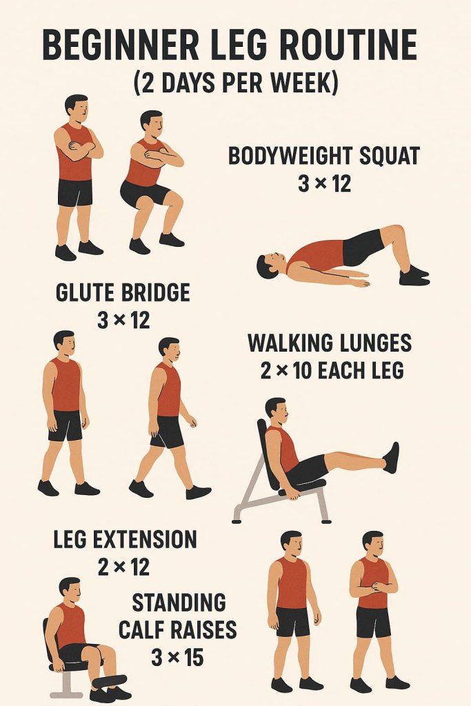 Beginner Leg Routine (2 Days per Week)