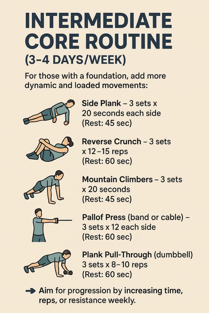 Intermediate Core Routine (3–4 DaysWeek)