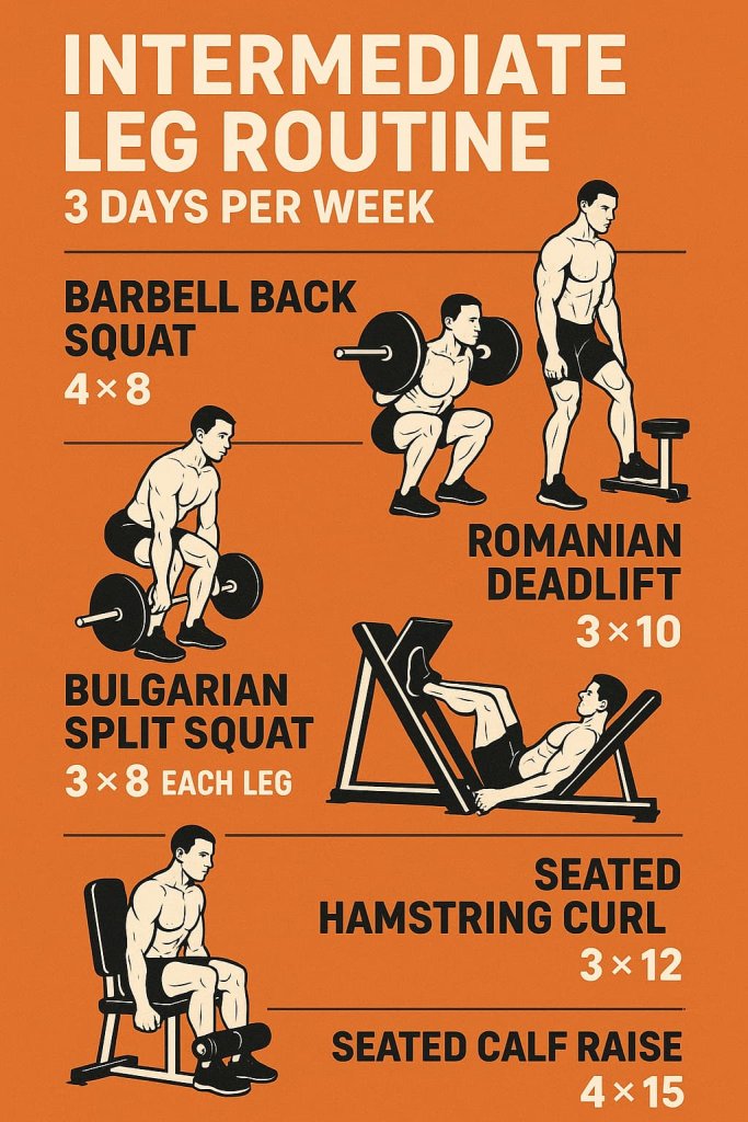 Intermediate Leg Routine (3 Days per Week)