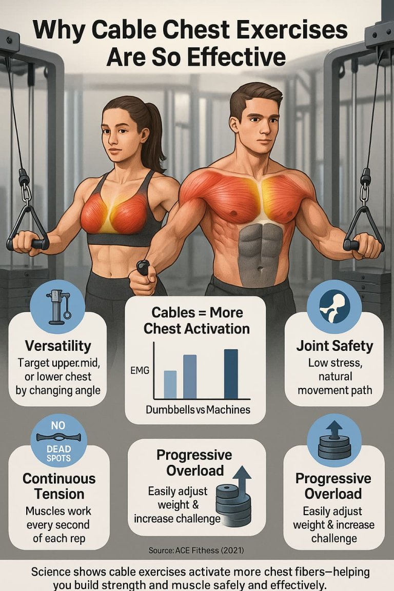 Cable Exercise Examplets 17 Best Cable Chest Exercises Backed by Science & Trainers