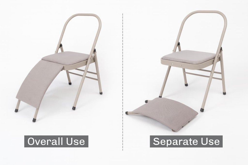 CIGOCIVI Yoga Auxiliary Chair with Detachable Lumbar Support