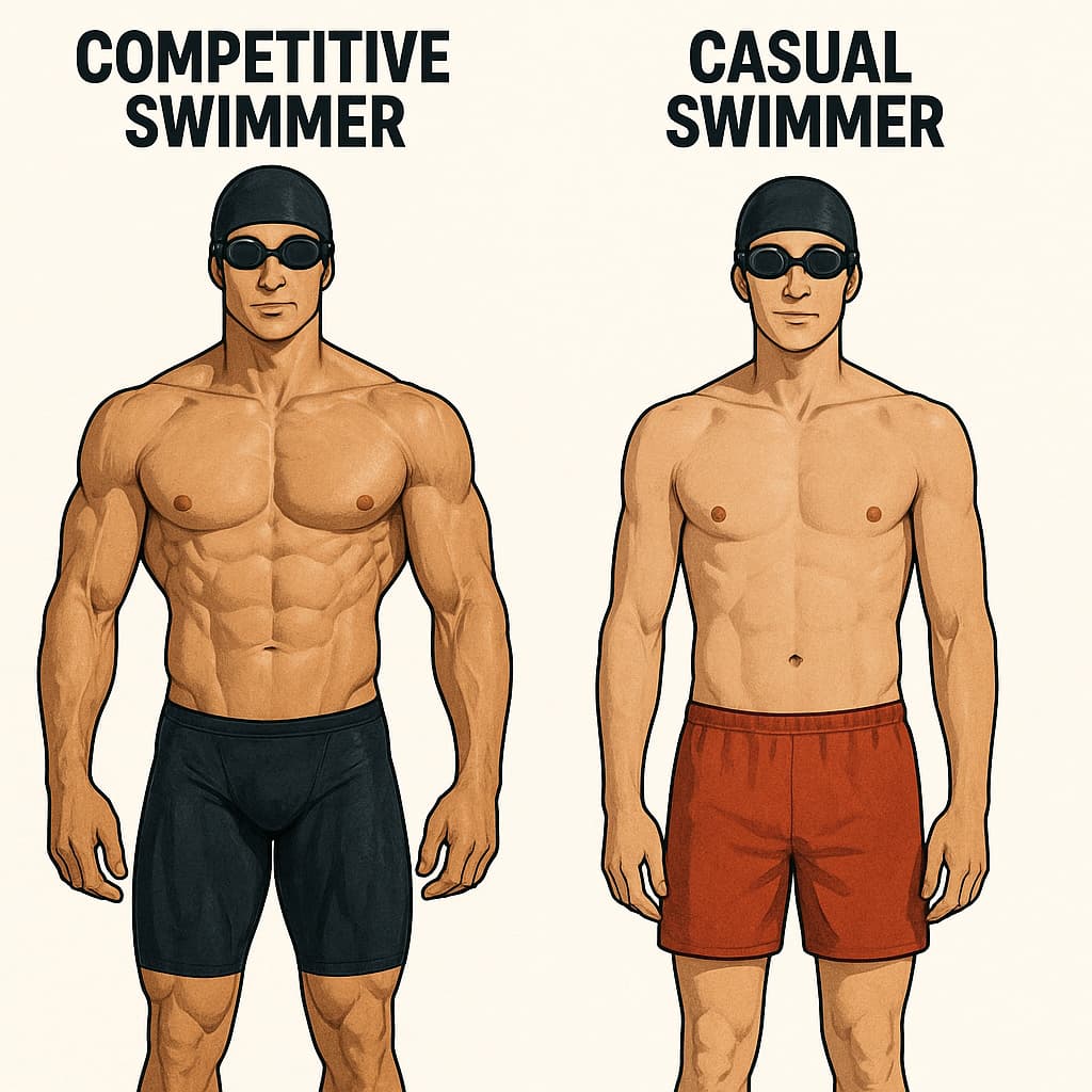 Competitive vs. Casual Swimmers