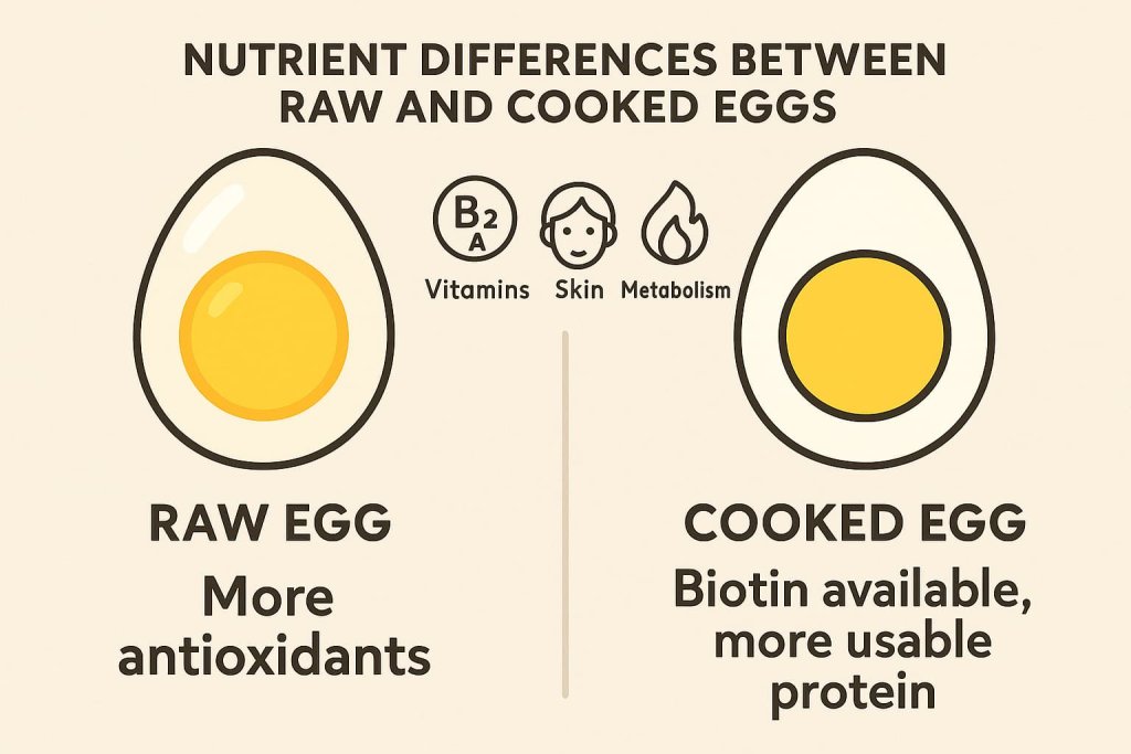 Nutrient Differences Between Raw and Cooked Eggs