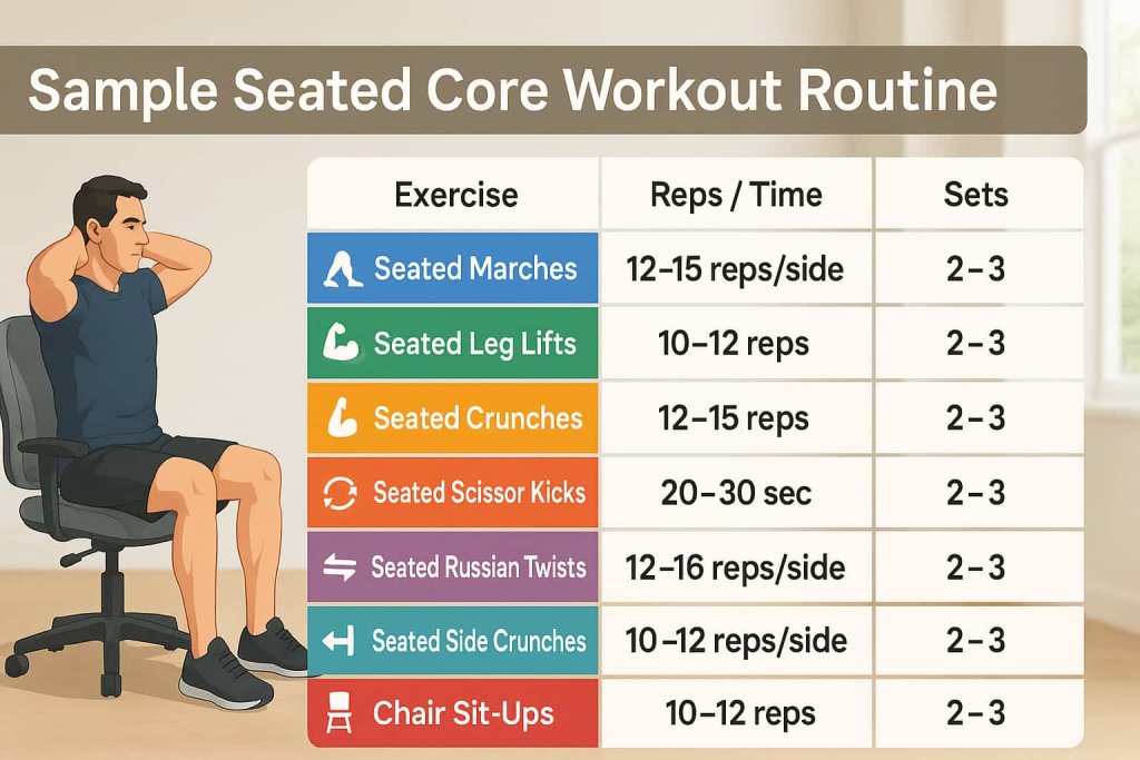 Sample Seated Core Workout Routine