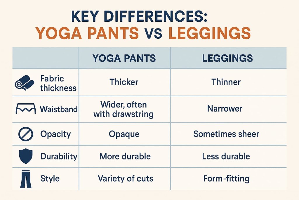 Key Differences: Yoga Pants vs Leggings