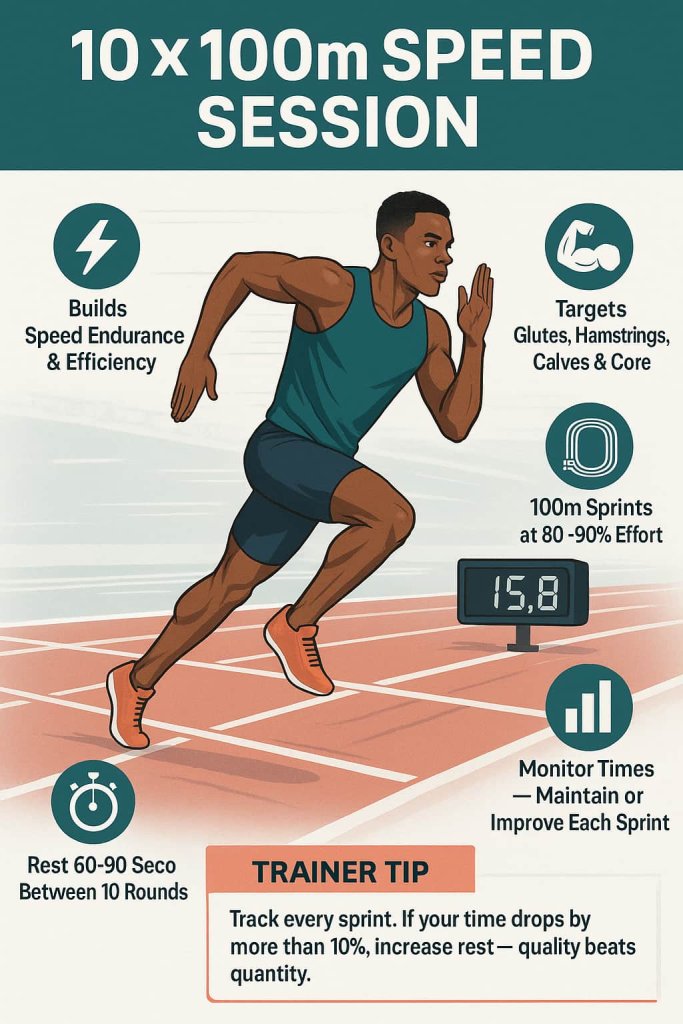 10 × 100m Speed Session
