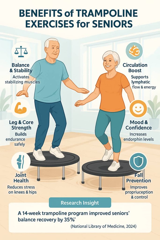 Benefits of Trampoline Exercises for Seniors