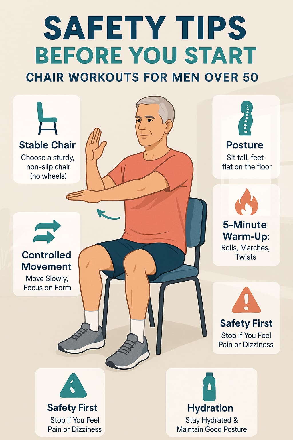 12 Best Chair Workouts for Men Over 50 to Stay Strong and Fit