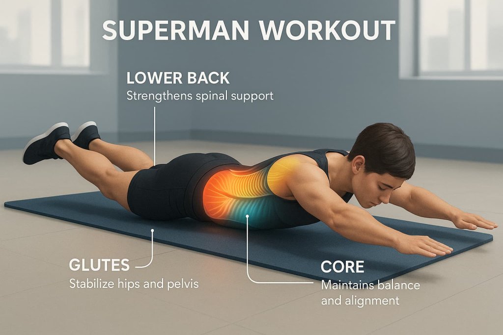 Superman Workout: Build Stronger Back, Core & Better Posture