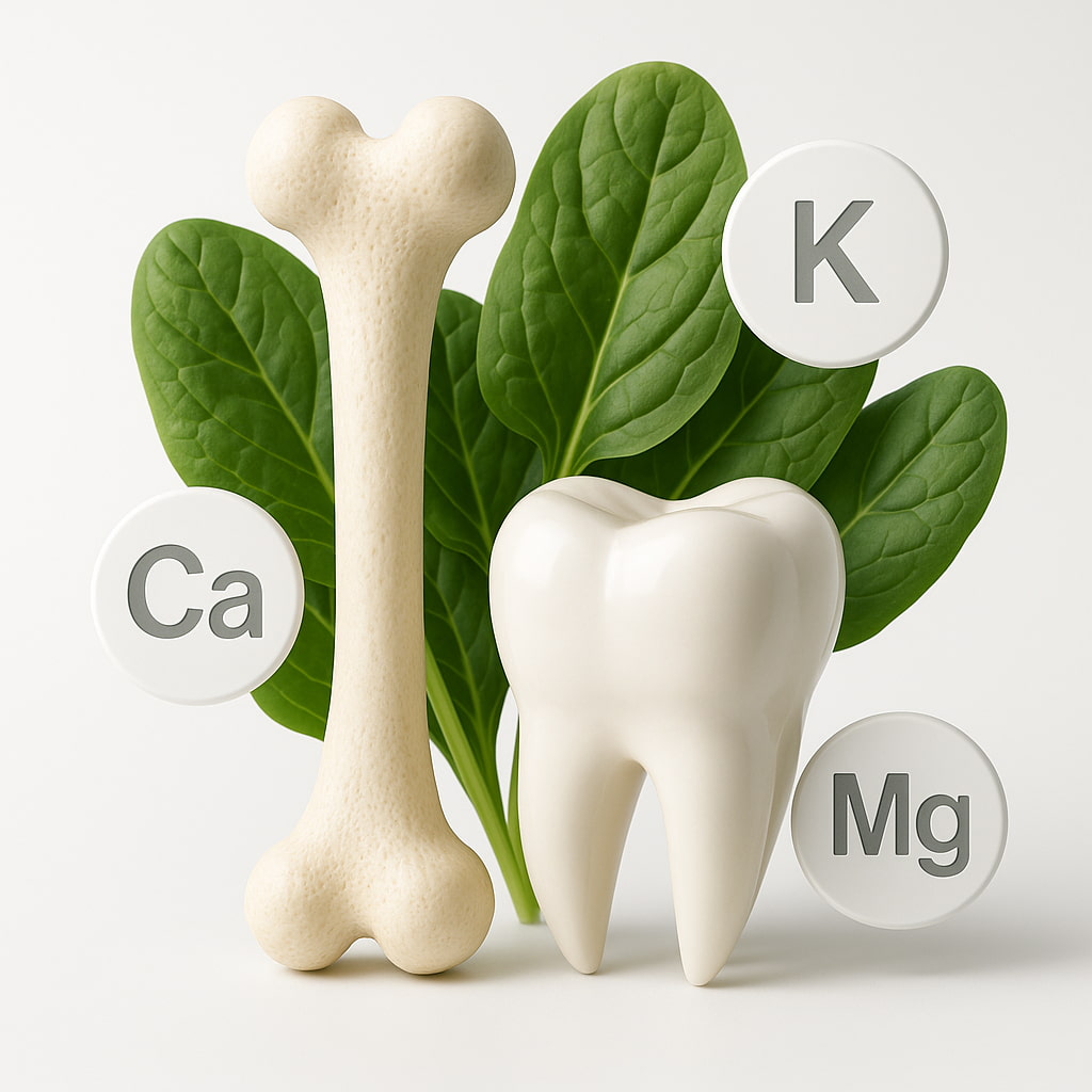 Spinach Strengthens Bones and Teeth