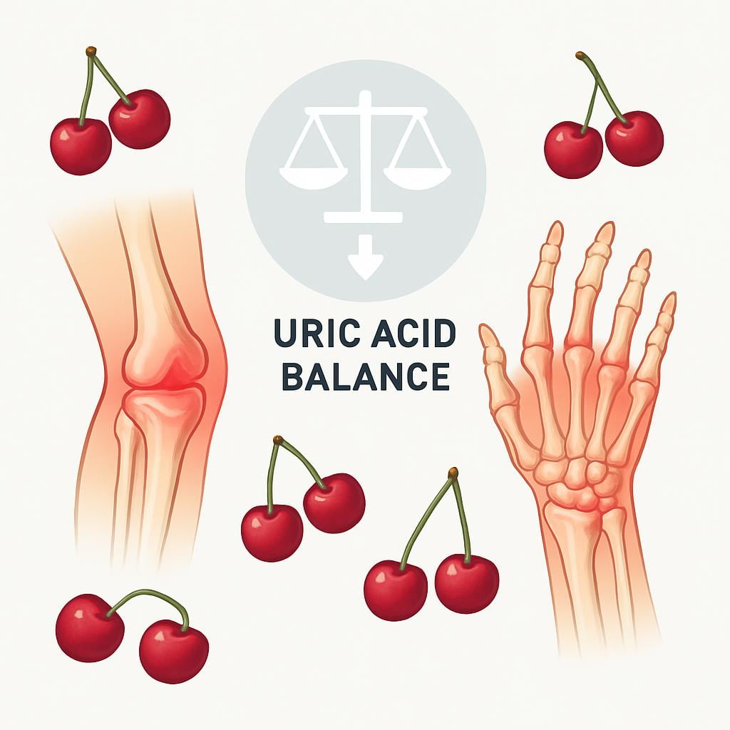 Tart Cherry Juice May Support Joint Comfort and Uric Acid Balance