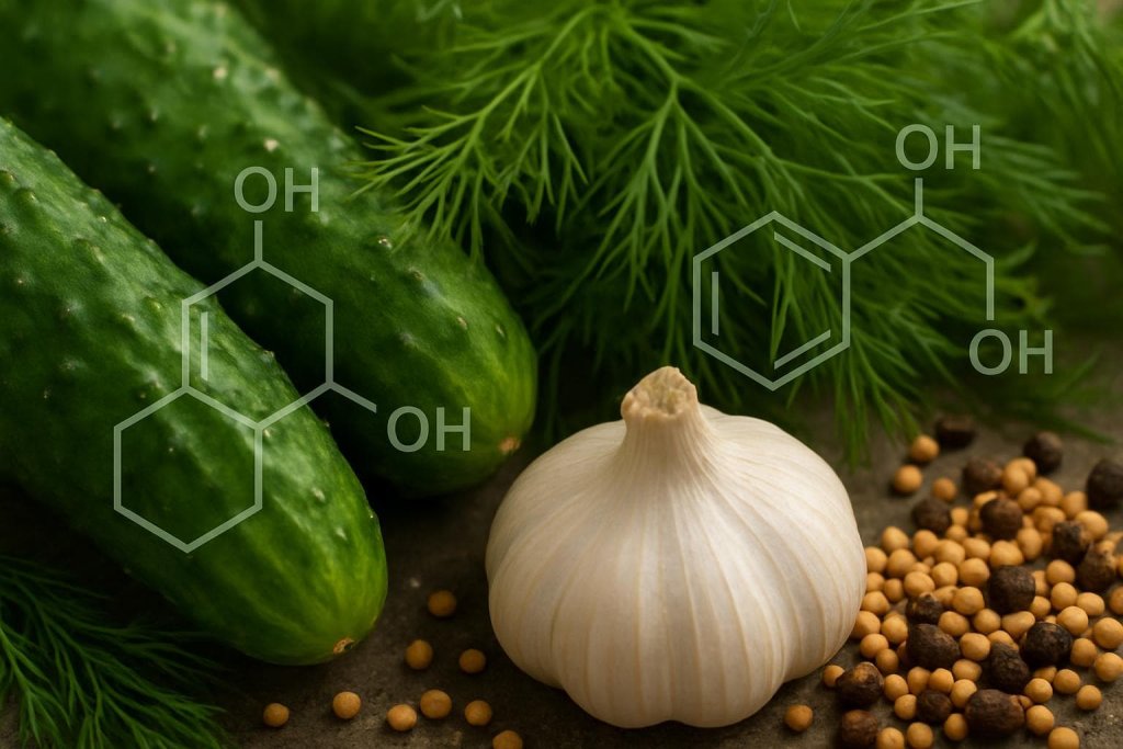 Pickles Natural Antioxidants from Cucumbers and Spices