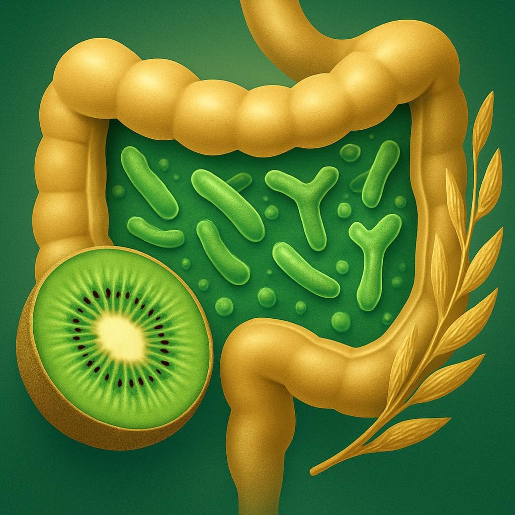 Kiwi Promotes Gut Microbiome Balance