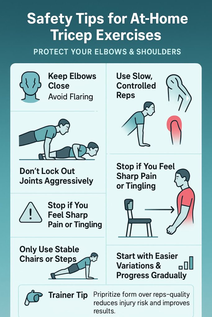 Safety Tips for At-Home Tricep Exercises