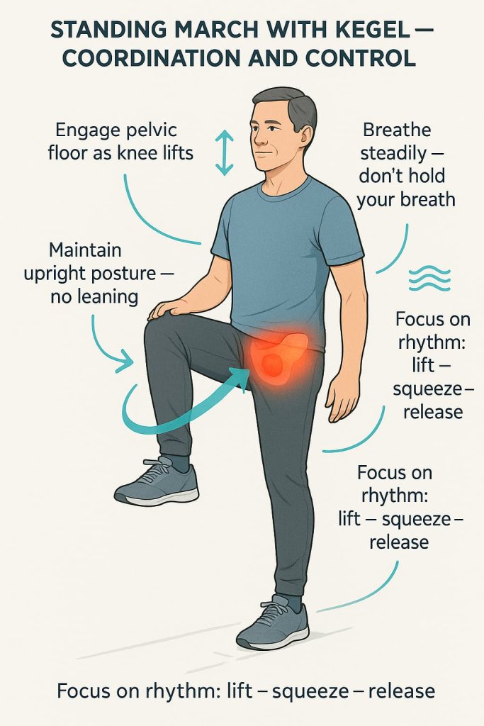 Standing March with Kegel