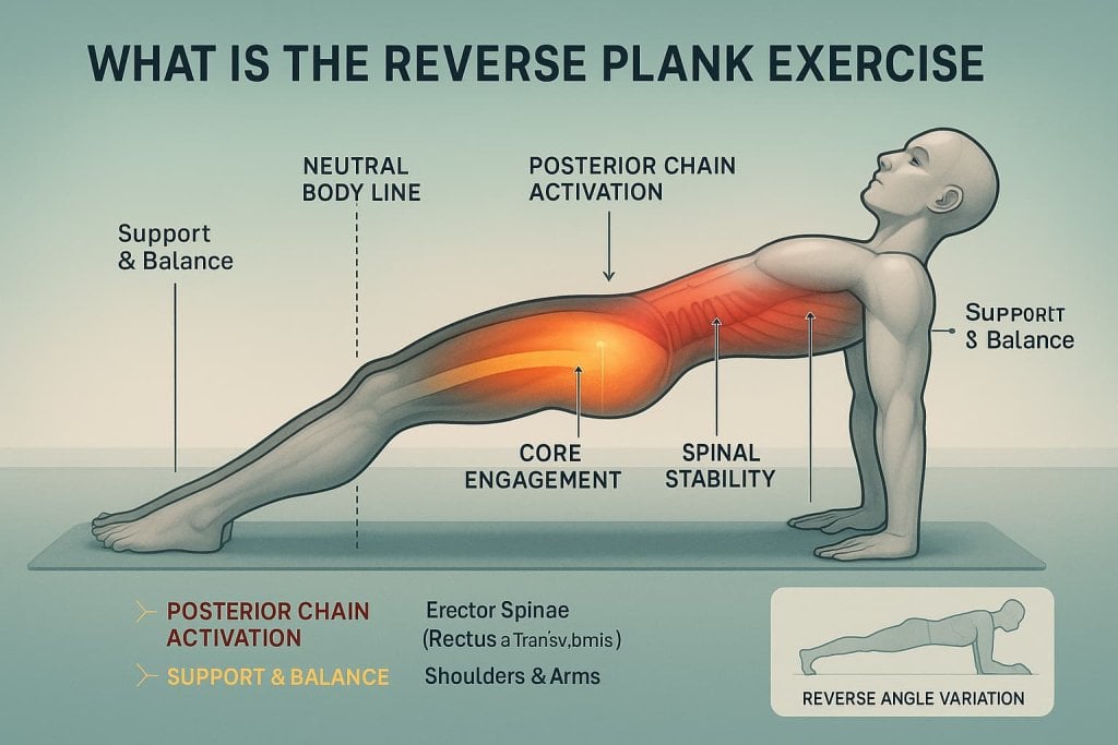 Reverse Plank Exercise Strengthen Core Glutes Posture