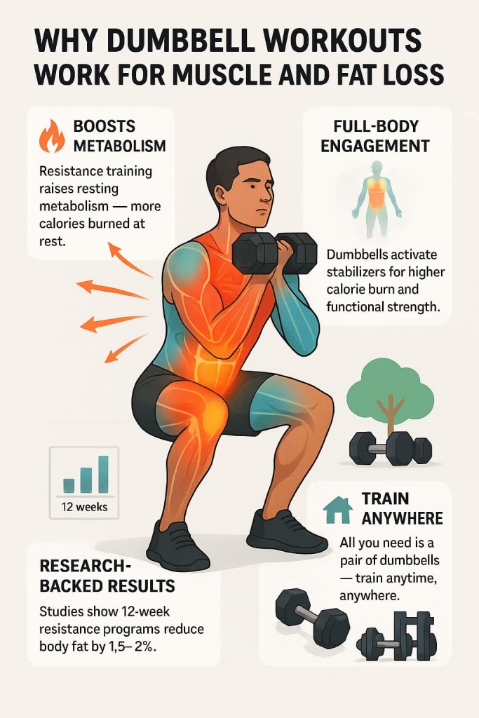 Why Dumbbell Workouts Work for Muscle and Fat Loss
