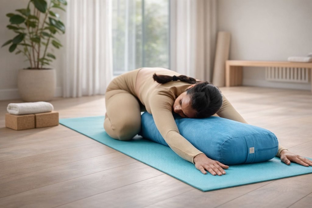 Best Yoga Bolster for Restorative Yoga, Meditation, and Deep Stretching