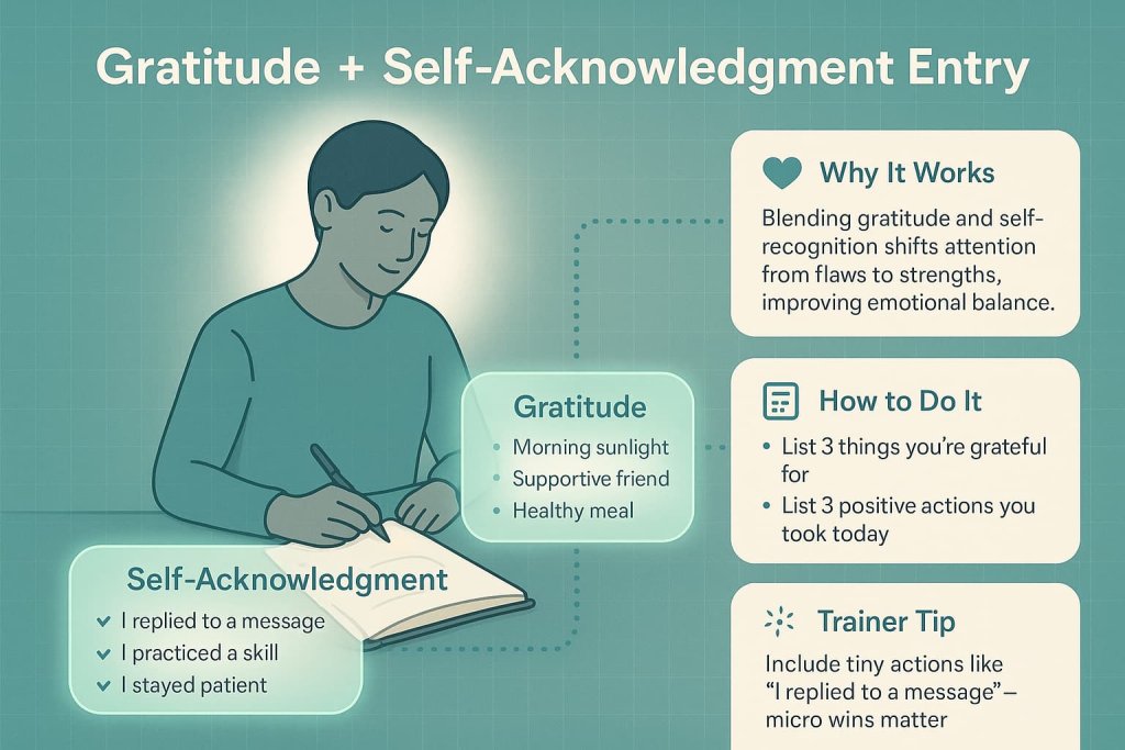 Gratitude + Self-Acknowledgment Entry