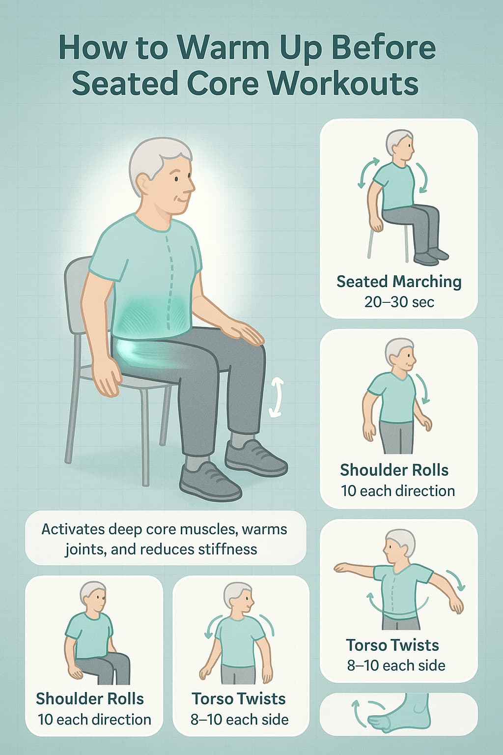10 Best Seated Core Exercises for Seniors (Safe and Easy)