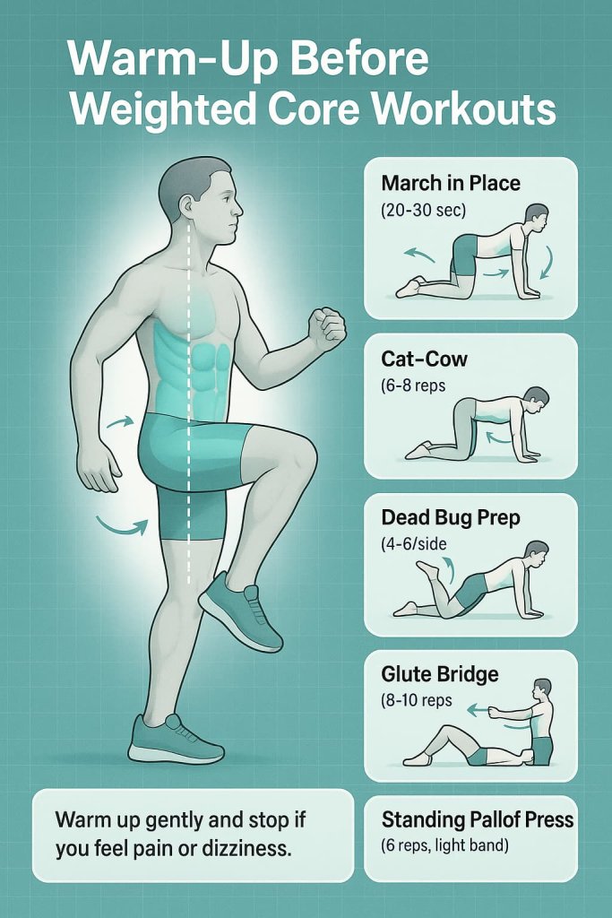 Warm-Up Before Weighted Core Workouts