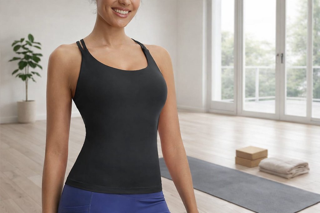BALEAF Longline Spaghetti Strap Workout Tank — Best for Light Support with a Flattering Longline Fit