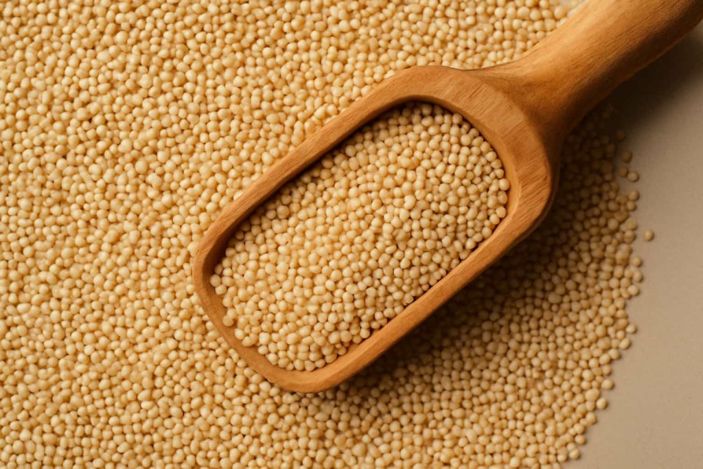 4. Amaranth (~9–9.5 g protein per cooked cup)