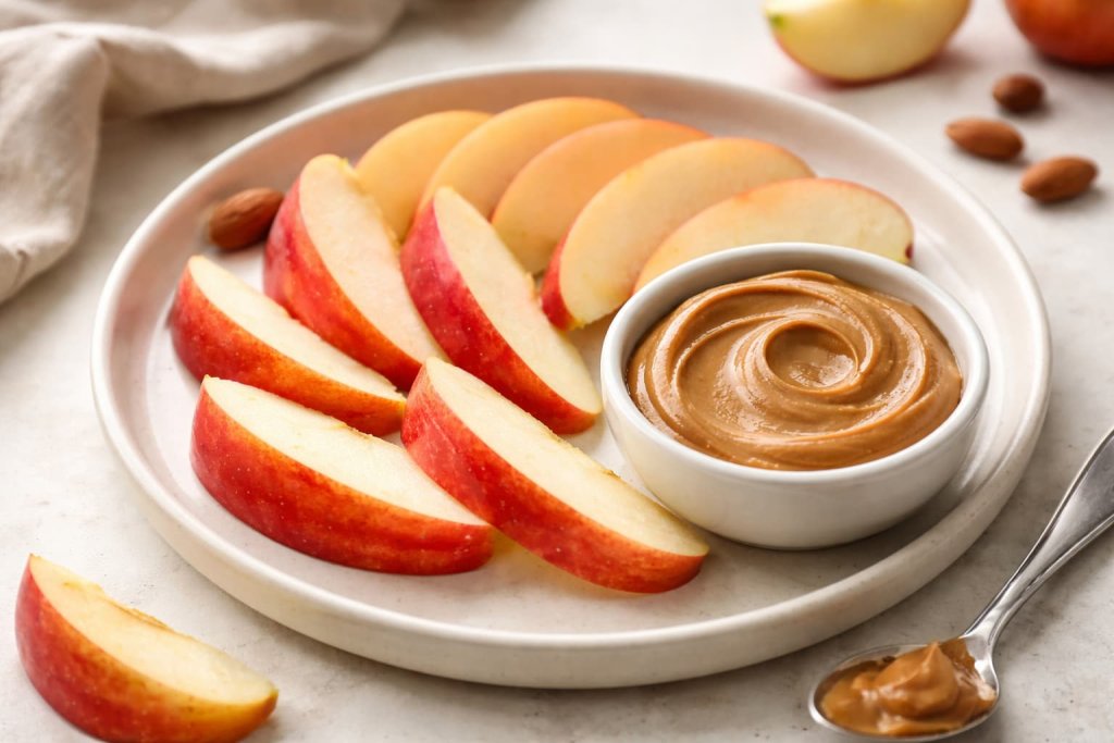 Apple With Peanut Butter or Almond Butter