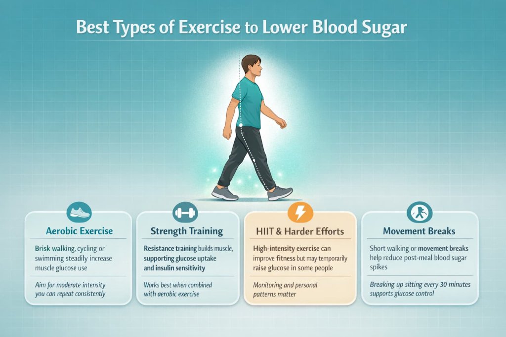 Best types of exercise to lower blood sugar