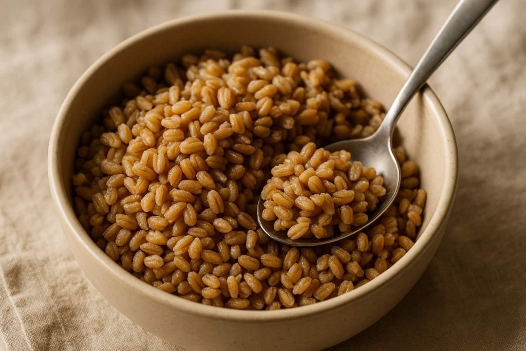 2. Farro (~12 g protein per cooked cup)