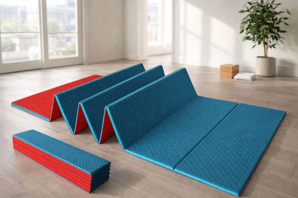 6. Feetlu Foldable Yoga Exercise Mat — Best for Extra-Thick Home Comfort