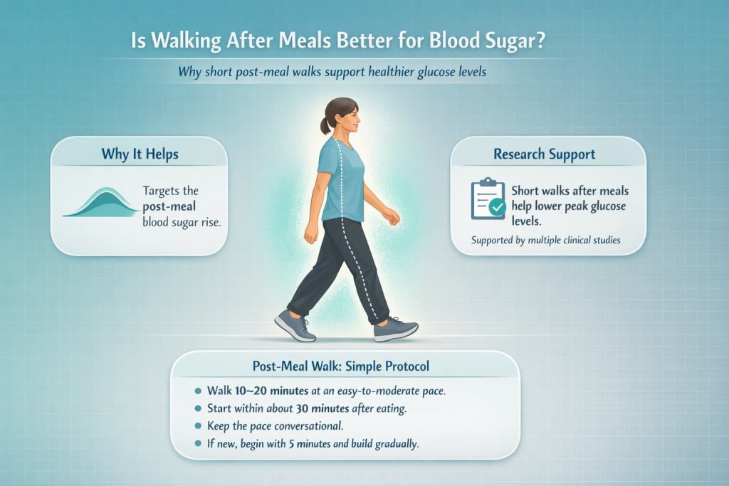 Is walking after meals better for blood sugar