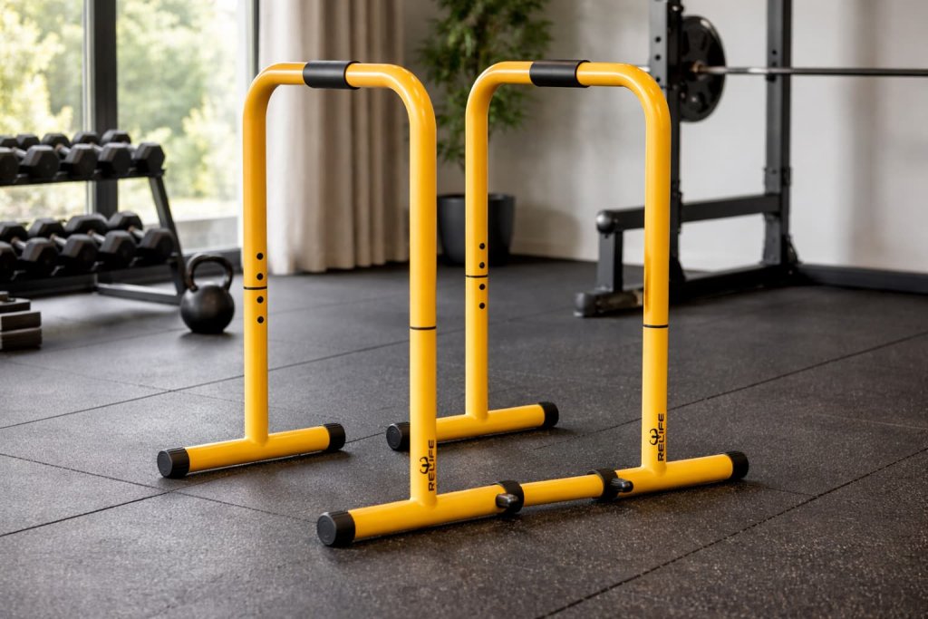 RELIFE REBUILD YOUR LIFE Adjustable Dip Station — Best for Outdoor Calisthenics Versatility