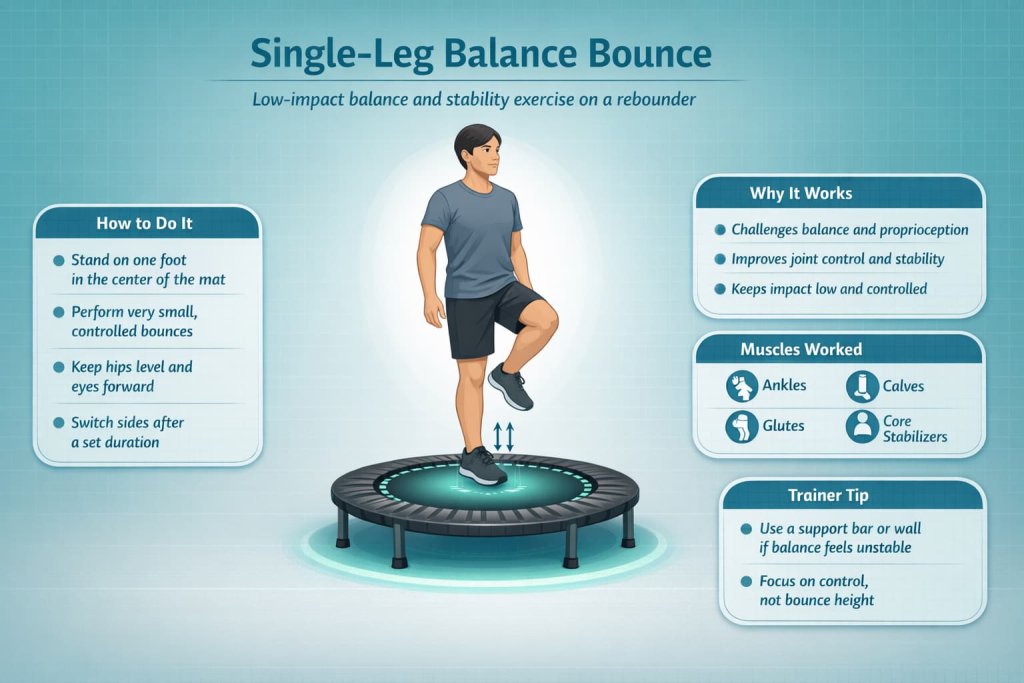 Single-Leg Balance Bounce Rebounder Exercises