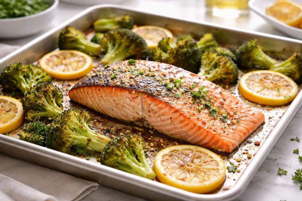 Skin-on fish and seafood