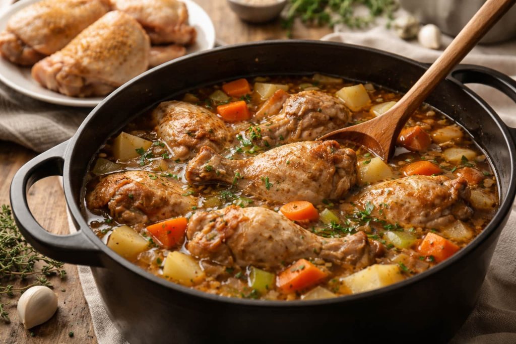 Skin-on poultry and connective-tissue cuts