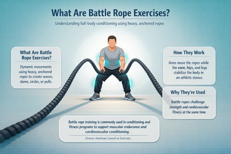 Beginner Battle Rope Workout 14 Best Battle Rope Exercises for Explosive Strength & Fat Burn