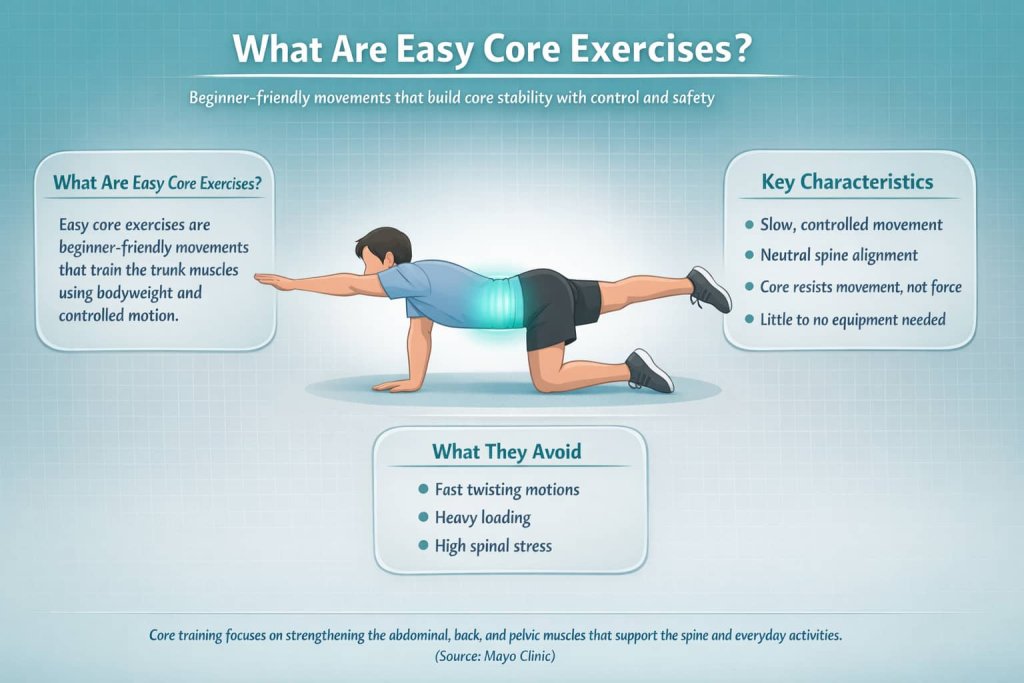 What Are Easy Core Exercises?