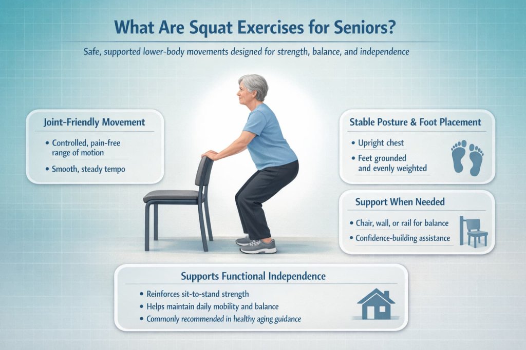 What Are Squat Exercises for Seniors?