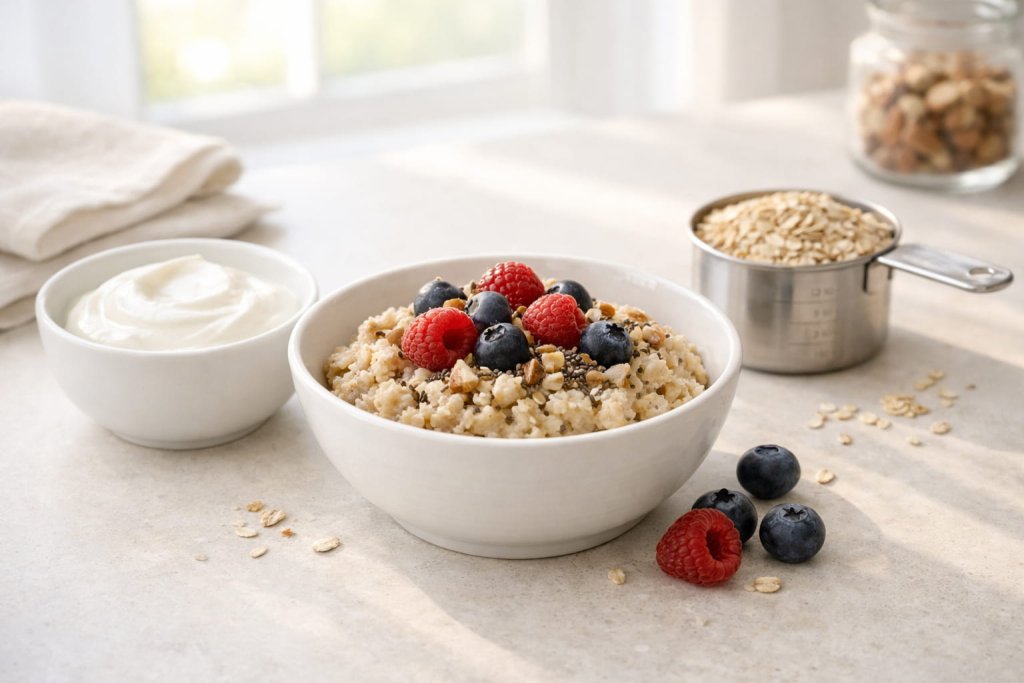 2) Steel-cut or rolled oats (unsweetened)